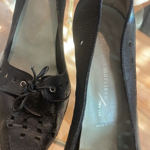 Sigerson Morrison Dark Brown Laser Cut Lace Up Point Toe High Heel Pumps Size 9B - Picture 3 of 9